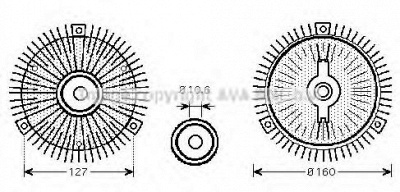AVA QUALITY COOLING olc554 -  Сцепление, вентилятор радиатора